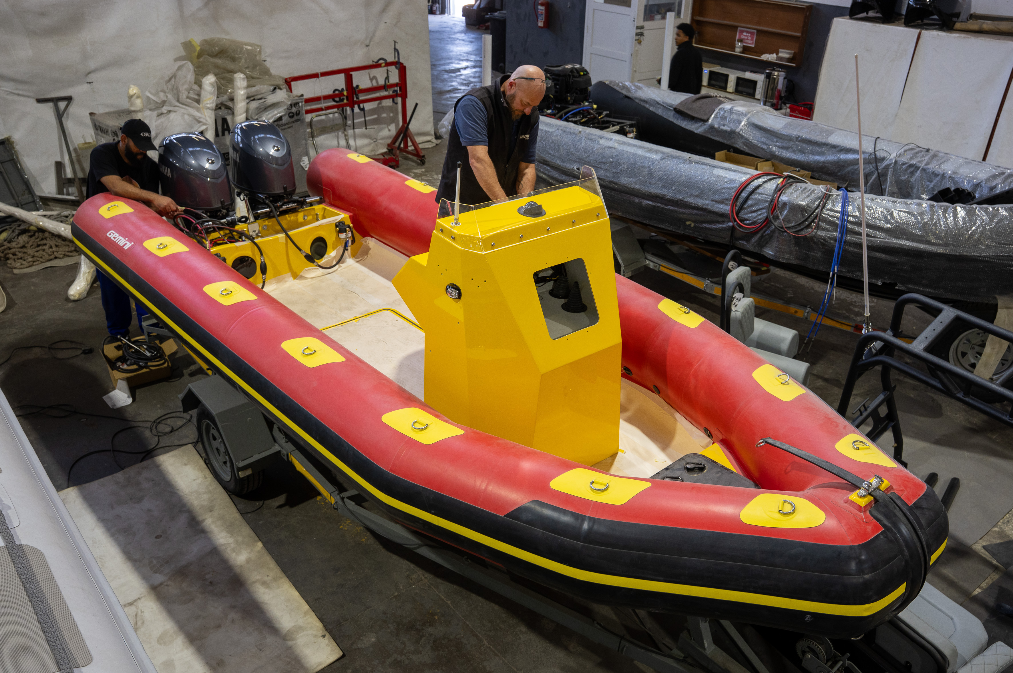 Spirit of Graham Howes at the Gemini factory with a month to go to completion. Picture Andrew Ingram / NSRI