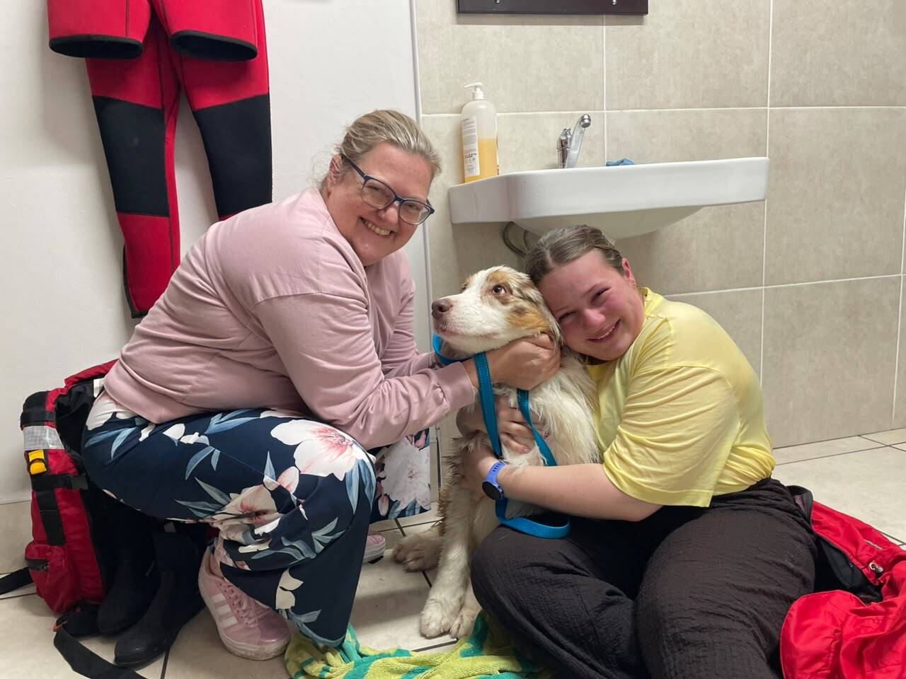Jackie and Caitlin Keuler from Summerstrand with their dog, Bean