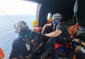 NSRI Durban Patient airlifted to hospital East Coast 2