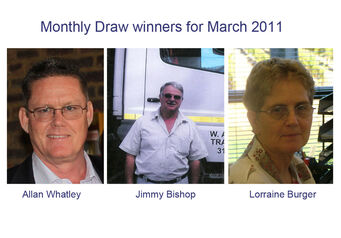 Monthly draw winners march 2011
