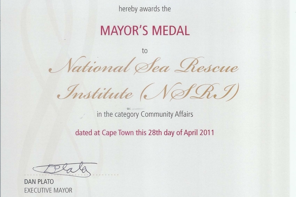 Mayors medal ian wienburg