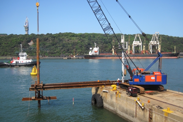 Ramp pile driving