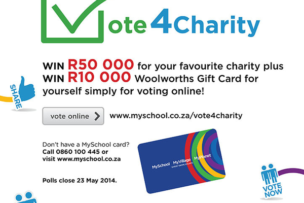Vote4 Charity My School Poster A3 PRINT