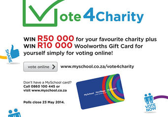 Vote4 Charity My School Poster A3 PRINT