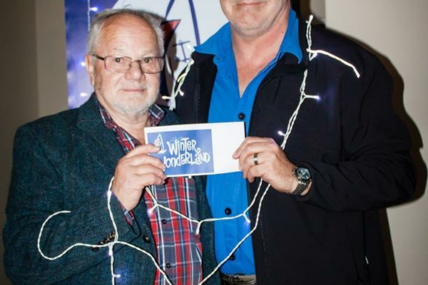 Gordons Bay business forum President Danie Miller Presents NSRI Clive Tesner with a donation Photo Morne Alberts