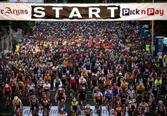 Argus Cycle Tour start line