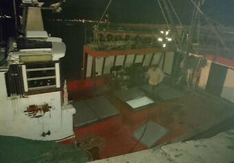 Vessel taking on water