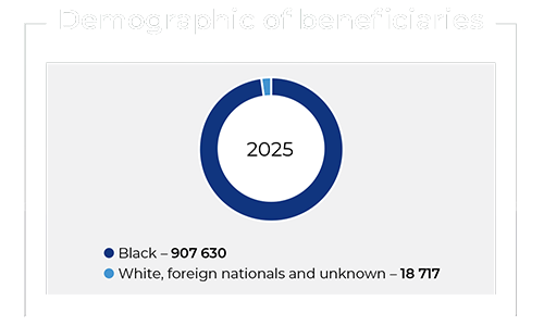 Demographic of beneficiaries
